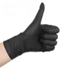 Disposable Gloves 100pcs Nitrile Kitchen Latex Laboratory Protective Household Cleaning Black PVC