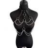 Bdsm Bondage Nuove donne catena al collo reggiseno per il corpo cintura per imbracatura sexy pelle Pu lingerie erotica gotico Harajuku reggicalze reggicalze