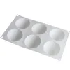 Baking Moulds 6 Hole Silicone Cake Mold Ball Shaped Die Lollipop Chocolate Ice Tray Stick Tool