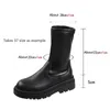 Boot Over The Kne High Boots Motorcykel Chelsea Platform Winter Fashion Pu Leather Sexy Long Ladies Shoes Big Size 230911