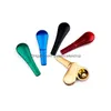 Smoking Pipes 1Pc Journey Pipe Spoon 3.8Inches Mini Metal Bubblers Magnet Scoop Zinc Alloy Anodized With Gift Box Dry Herb Tobacco F Dhzh6