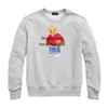 Polo a maniche lunghe di alta qualità Little Bear in puro cotone coppia autunno e inverno T-shirt sportiva casual ampia