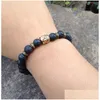 Beaded Sn0375 Wholesale Bracelet Fashion Diy Buddha Newest Buddhist Lava Stone Men Stretch Jewelry Stock Selling Drop Deliver Dhgarden Dh8Po