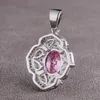 Collier en diamant rubis Rose, colliers féeriques, chaîne Moissanite avec pendentif, bijoux pour petite amie, bijoux ornés