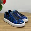 Chaussures habillées 2023 Haute Qualité Véritable Véritable Peau De Crocodile Hommes Chaussure Maalligator Cuir Loisirs Sneaker Cire Couleur Rouge Bleu Gris