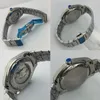 Orologi da polso 40mm Orologio meccanico casual da uomo Top Cassa in argento Cristallo di zaffiro Quadrante blu Luminoso Movimento NH35 Automatico