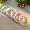 Strand branco jade bodhi grânulo pulseira para mulheres gatinho bonito acrílico crack corda elástica alívio mão torção