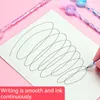 50/100pcs Cartoon Gel Pen Wholesale Kawaii Student Stationery Black 0.38 Writing Signature School Children Exam Gift