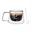 Pots à café 200ml, tasse en verre transparente à Double isolation, tasse de ménage, haute beauté, eau pour garçons et filles