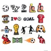 Schuhteile Zubehör PVC Cartoon Clog Charms Dekoration Schnalle Pins Charm Buttons Fußball Drop Lieferung DHN9W