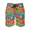 Heren shorts Art Board Summer Hearts Print Casual Short Pants Men Running Comfortabele Custom Swimming Trunks
