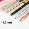 1.0mm Creative Gold Powder Diamond Ballpoint Pen Oiled Metal Advertising Gift School Office Stationery Wholesale