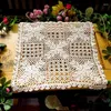 Bord mattor fyrkantiga handgjorda blommor placemat virkning bomull kopp julplats matta tyg kaffe doily bröllop parti