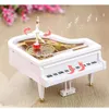 Decorative Objects Figurines Ballet Dancer Piano Music Box Classical Music Box Dancing Fairy Musical Box Rotary Ballerina Music Box for Home Furnishings 230911