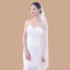 Veli da sposa V60 Velo da sposa semplice ed elegante con perla bianco avorio Accessorio Sposa Matrimonio Tulle Perline Bordo in pizzo Copertura anteriore e posteriore