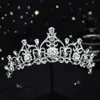 Luz azul cristal tiara coroa princesa nupcial casamento bandana acessórios de jóias moda cocar pageant baile ornamentos 3371
