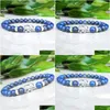 Perlé Mg0740 Bracelet d'énergie de yoga de charme d'éléphant 6 mm A Grade Lapis Lazi naturel Bonne chance Guérison Drop Livraison Bijoux Soutien-gorge Dhgarden Dhcpb