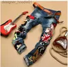 Jeans pour hommes Vente Patchwork Jeans Hommes 2022 Skinny Fashion Biker Denim Pantalon global Casual Hommes Vêtements L230911