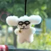 Plush Keychains Fashion Keychain Pendant Cozy Touch Keyring Charms White Bunny Mini Rabbit Doll Purse Accessories Ornament 230911