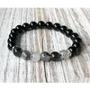 Perlé Sn1055 Top Qualité Noir Onyx Rutilated Quartz Bracelet Guérison Coeur Chakra Yoga Bijoux Drop Livraison Bracelets Dhgarden Dhxas