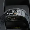 ZY Novo Relógio RM40-01 Movimento do volante relógio de borracha com espelho de safira caso de fibra de carbono relógios de grife