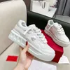 Designer shoes High Rose Red Riveted Thick Sole Shoes Leather Lace up Sports Casual Shoes Men Women Small White Shoes Valention Sneakers 8XALL