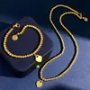 Classic Love Heart Beads Halsbandsarmbanduppsättningar för födelsedagspresent Designer Womens Jewelry Wedding Statement smycken ISM