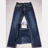 Jeans voor heren Echte jeans voor heren Lange broek Heren Grove lijn super religie Jeans Kleding Man Casual potlood Blauw Zwart Denim broek CXG2308039 x0911