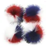 Berets 15-16cm Real Fur Raccon Pompoms Pompon For Winter Knitted Beanie Hat Caps Genuine Pom Scarves Keychains Wholesale