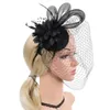 Baretten Bruid Bruiloft Witte Hoofddeksel Elegante Dames Mariage Mesh Tovenaar Hoed Fancye Sluiers Chapeau Cap Mode Hoofddeksels Dames