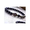 Beaded Sn0591 New Design Pyrite Hamsa Bracelet Fatima Hand For Men Onyx And Jewelry Drop Delivery Bracelets Dhgarden Dhc7B