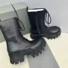 Balencig Chelsea Balencaiiga Balenicass Boots 2023 Men Luxury Diruine Leather Design Толстая подошва, усиленные мотоциклетные ботинки, женские рыцарские сапоги Botines Zapatos