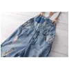 Jeans voor heren Hiphop streetwear bretelbroek overall jean Mode herenjeansoveralls Ripped bib jeans voor heren Mannelijke gescheurde denim jumpsuit 210318L230911