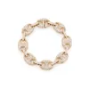 Bracelet en diamant réglable Mariner en or Rose 14 carats certifié Gra Moissanite, bijoux fantaisie à maillons cubains 11,25 ctw
