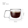 Pots à café 200ml, tasse en verre transparente à Double isolation, tasse de ménage, haute beauté, eau pour garçons et filles