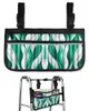 Sacs de rangement abstrait dégradé ligne couleur bloc torsadé vert sac de fauteuil roulant accoudoir côté scooter électrique marche cadre pochette