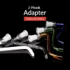 Hookahs Glass J Hook Adapter 14mm 18mm Joint for Pipe Water Bongs Ash Catcher Bowl ZZ