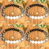 Perlé Mg1209 Design tendance Bracelet en pierre de lune naturelle Bracelet Mala à facettes Tourmaline noire Energy Drop Livraison Bijoux Brace Dhgarden Dhvbx