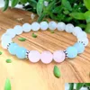 Из бисера Mg1203 Новый дизайн Женский браслет с кристаллами энергии Garde Moonstone Rose Aquamarine Mala Beads Yoga Jewelry Drop Delivery Dhgarden Dh5D4