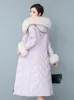 Kvinnors skinnjacka Kvinnor Winter Jackets Coat Down Medium Long Korean Version Slim Montering Fur Collar Sheep Fu2023