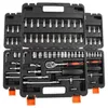 46pcs Toolsets Auto -reparatie Tool Kit Set hoofdratel Paw -sleutel Berelschroevendraaier Professionele metaalbewerkingsgereedschap Kit H222617