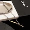 Luxury Designer Jewelry Necklace Fashion Crystal Womens Letter Necklaces Jewellery Brand Pendant Necklace Classic Wedding Party Ornaments