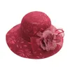 Chapeaux à large bord seau 2023 printemps été femmes dentelle chapeau rétro fleur thé fête grand bord parasol pêcheur crème solaire maille pot