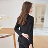 Pantalones de dos piezas para mujer Lenshin Conjunto de 2 piezas de alta calidad Conjunto de pantalón formal con doble botonadura Blazer Office Lady Uniform Designs Chaqueta delgada para mujer