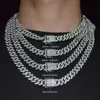 Designer smycken för kvinnor party sterling silver kedjor för män kubansk länk kedja hjärthalsband kedja isad kedja