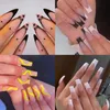 Falsas unhas 550 pc dicas de unhas cobertura completa balés coloridos acrílico cápsulas transparentes francesas ultrafinas manicure 230909