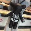 Fashion Skeleton Bear Femelle sac à dos punk Sacs d'école Sacs d'école violente ours pour femmes sacs de créateurs pour adolescents cadeaux personnalité Skull sac à dos