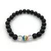 Perlen Sn1211 Neue Ankunft Regenbogen Candy Farbe Armband Matt Schwarz Onyx Energie Klar Kristall Heilung Yoga Großhandel Drop Del Dhgarden Dhnub