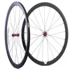 Ruote in carbonio 700C 38mm profondità 25mm larghezza bicicletta da strada Set di ruote tubolari in carbonio con mozzo EVO a tiro dritto a forma di U rim340u