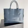 Mirror Quality Men Women Arco Tote Bag Soft Lambskin Leather Women Handbag Designer Bag Black Brown Large Shopping Bags